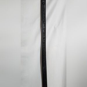 Men's Black Leather Braided Western Belt